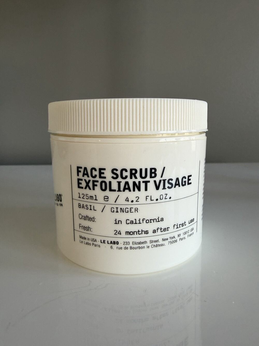 Le Labo Exfoliant Face Scrub Basil / Ginger 4.2 oz NEW